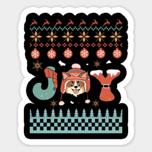 Ugly Corgi Christmas Sweater Magnet