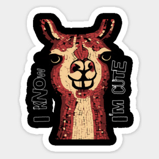 I Know I'm Cute Llama Magnet