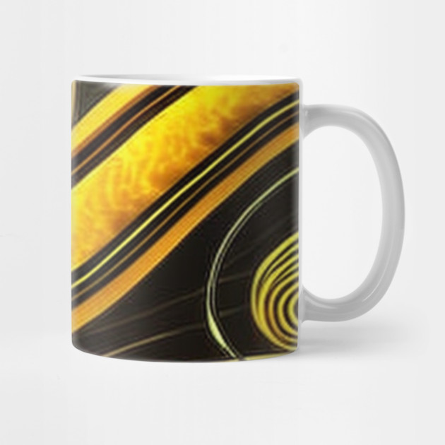 Abstract Black and Gold Swirls by BirdsnStuff