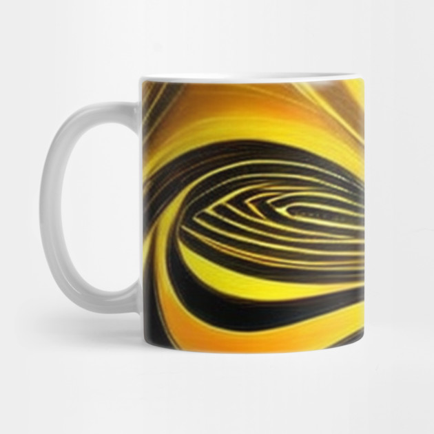 Abstract Black and Gold Swirls by BirdsnStuff