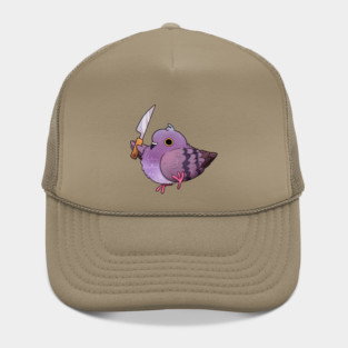 Angy Pigeon with a Knife Hat