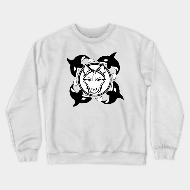 Orca Pod Crewneck Sweatshirt by DickinsonDesign