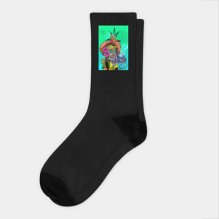 Black girl sea design Socks