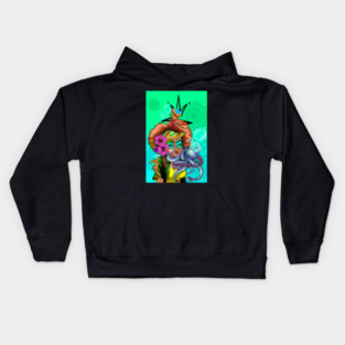 Black girl sea design Kids Hoodie