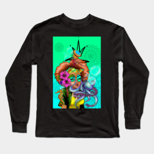 Black girl sea design Long Sleeve T-Shirt