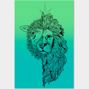 Lion & Lamb Posters and Art