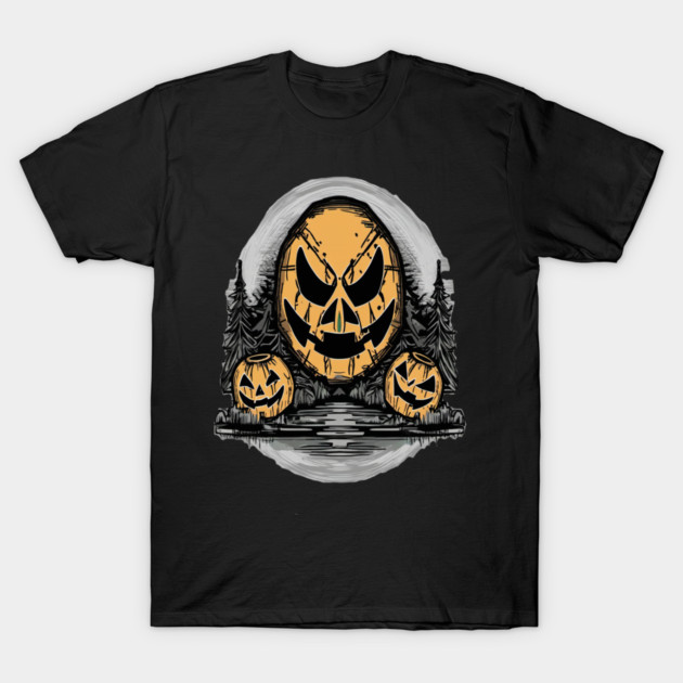 Three Halloween Pumpkin Skeletons T-Shirt by BirdsnStuff