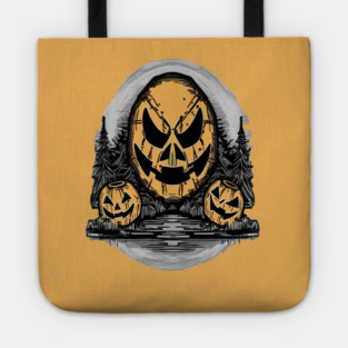 Three Halloween Pumpkin Skeletons Tote
