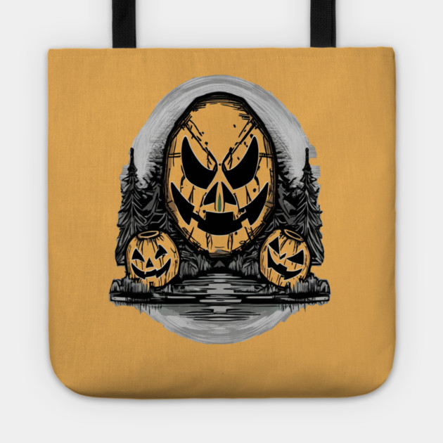 Three Halloween Pumpkin Skeletons Tote by BirdsnStuff