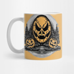 Three Halloween Pumpkin Skeletons Mug
