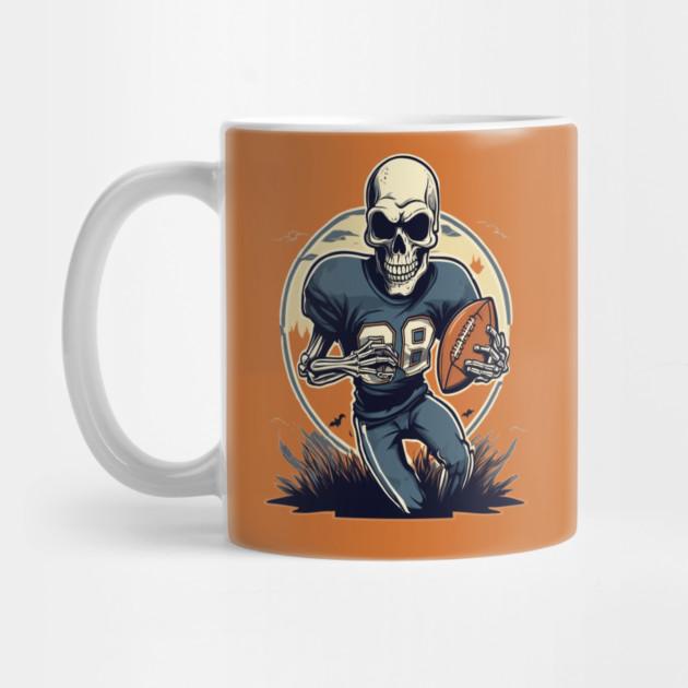 Halloween Skeleton Playing Football by BirdsnStuff