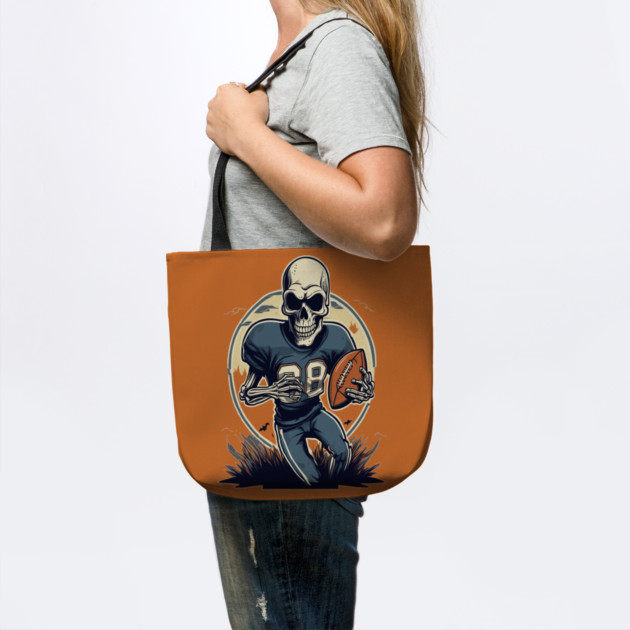 Halloween Skeleton Playing Football by BirdsnStuff