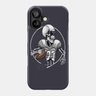 Halloween Skeleton Playing Football Phone Case