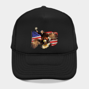 Ben Franklin Riding Eagle American Flag Hat