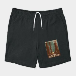 Vintage Sequoia National Park Poster (new) Shorts