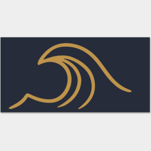 Wave - Golden Version Posters and Art