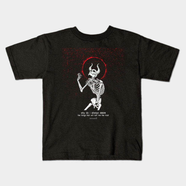Maybe I'm The Demon. Kids T-Shirt by Tommy Devoid
