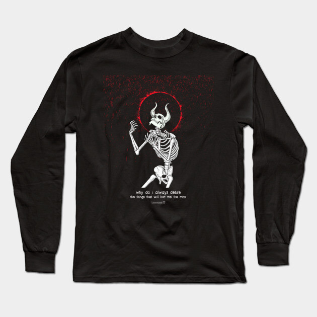 Maybe I'm The Demon. Long Sleeve T-Shirt by Tommy Devoid