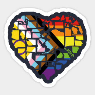 Intersex-Inclusive Progress Pride Flag Shirt Love Not Hate 2SLGBTQ+ Pride in All 50 States Gay Pride Shirts Queer Pride Bisexual Pride Magnet