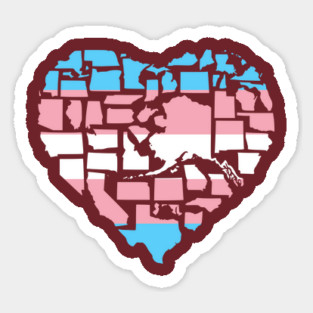 Transgender Pride Flag Love Not Hate Trans Pride in All 50 States Trans Support Inclusive Pride 2SLGBTQ+ Pride Magnet