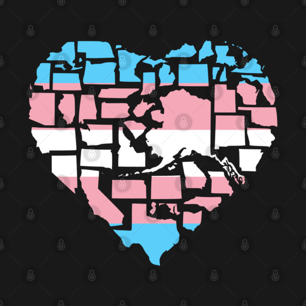 Transgender Pride Flag Love Not Hate Trans Pride in All 50 States Trans Support Inclusive Pride 2SLGBTQ+ Pride by Yesteeyear