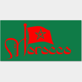 Morocco, I love Morocco, Moroccan flag Posters and Art