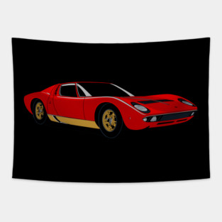 Red Miura Tapestry