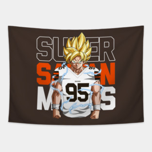 Super Saiyan Myles Garrett Tapestry