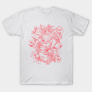 Red Koi - Aesthetic Oriental Koi Fish Gift T-Shirt