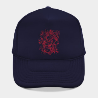 Red Koi - Aesthetic Oriental Koi Fish Gift Hat