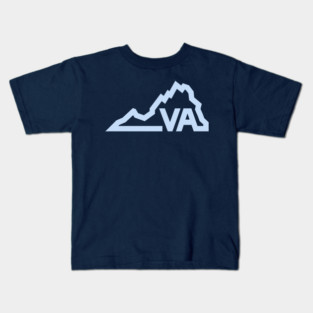 Virginia, The Commonwealth State - Simple Line Design Kids T-Shirt