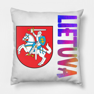 Lithuania (Lietuva in Lithuanian) Coat of Arms Design Pillow