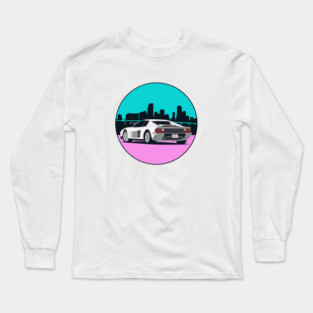 Miami Nice Ferrari Testarossa Long Sleeve T-Shirt