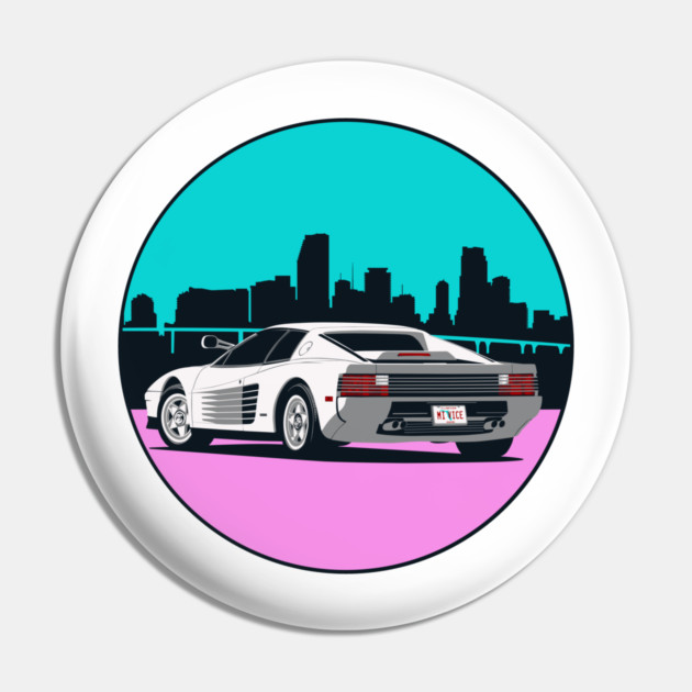 Miami Nice Ferrari Testarossa Pin by taomotorsport