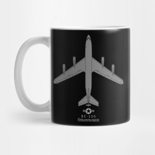 KC-135 Stratotanker Aerial Refueler Tech Drawing Military Tanker Airplane Mug