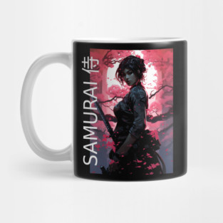 Japanese Sakura Samurai Girl Mug