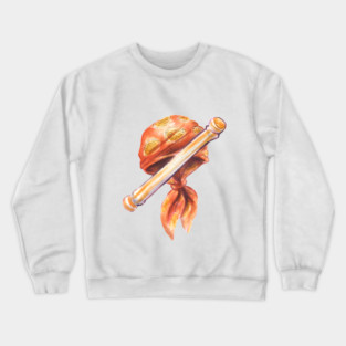 One Piece Name's Hat Bandana Watercolour Crewneck Sweatshirt