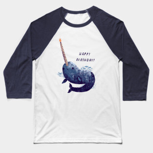 narwhal birthday Baseball T-Shirt