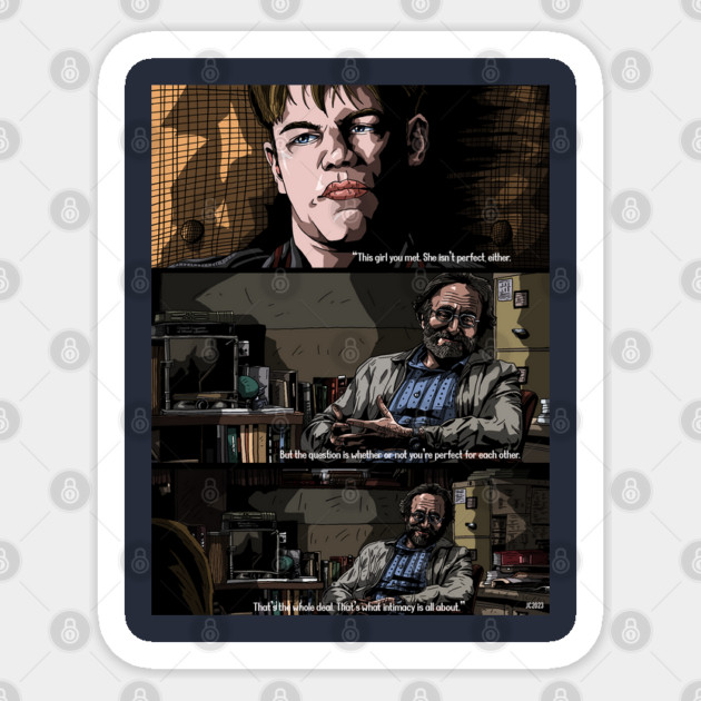 Good Will Hunting "Intimacy" illustration (digital) Sticker by StagArtStudios