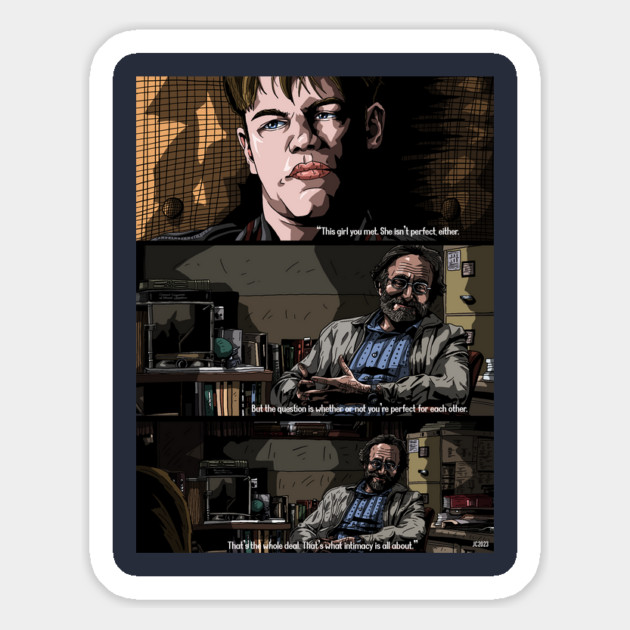 Good Will Hunting "Intimacy" illustration (digital) Magnet by StagArtStudios