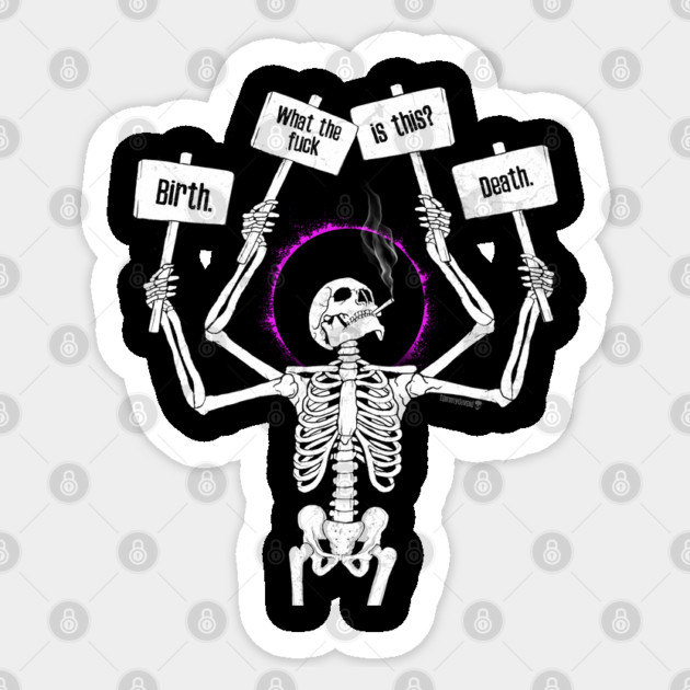 The 3 Stages. Sticker by Tommy Devoid