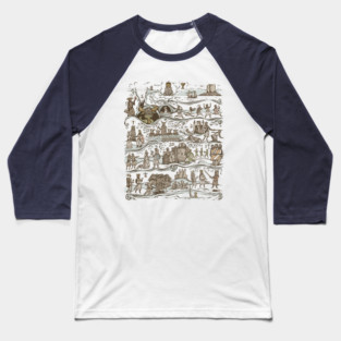 The Caerbannog Tapestry Baseball T-Shirt