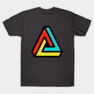 3D Penrose Impossible Triangle T-Shirt