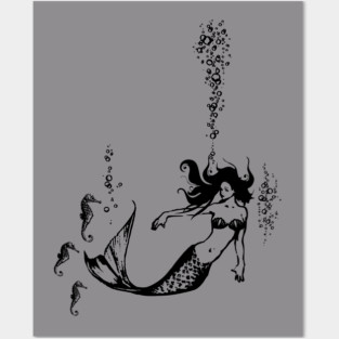Mermaid Posters and Art