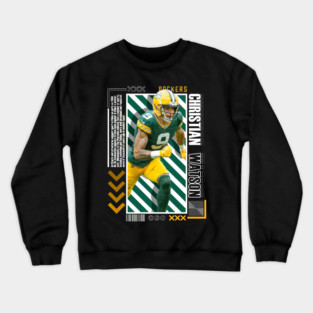 Christian Watson Football Paper Poster Packers 9 Crewneck Sweatshirt
