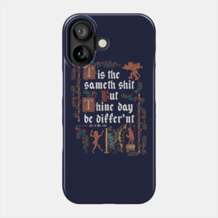 Same Shit Medieval Style - funny retro vintage English history Phone Case