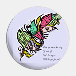 Feather quote Pin