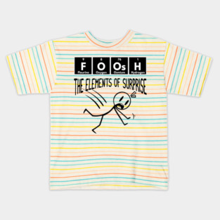 FOOSH Periodic Table of Elements Stick Figure design Kids T-Shirt
