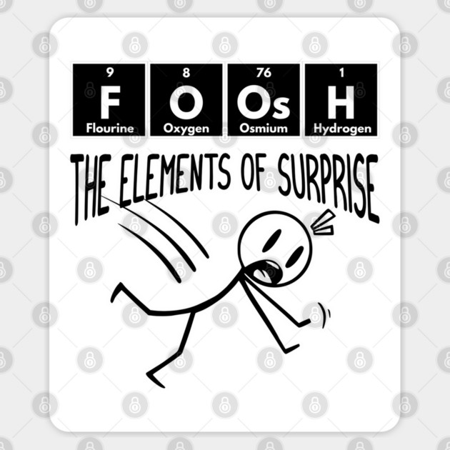 FOOSH Periodic Table of Elements Stick Figure design Sticker by Luxinda