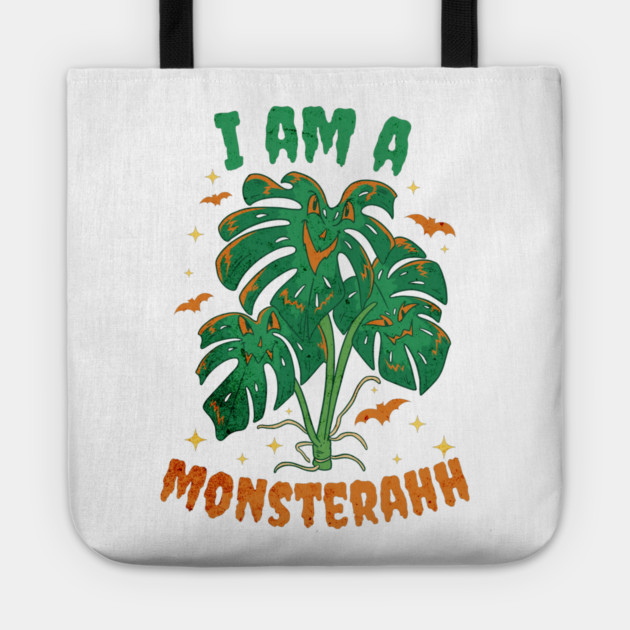 I Am A Monsterahh Halloween plant monster Tote by Luxinda